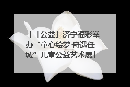 「公益」济宁福彩举办“童心绘梦·奇遇任城”儿童公益艺术展