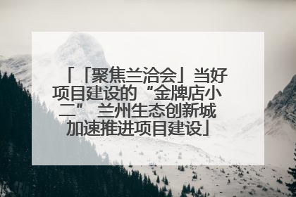「聚焦兰洽会」当好项目建设的“金牌店小二” 兰州生态创新城加速推进项目建设