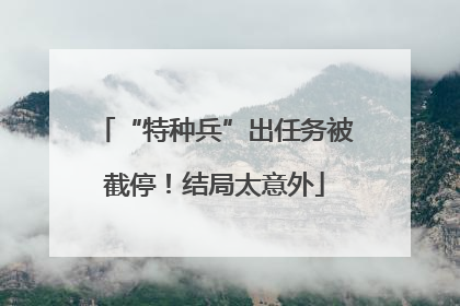 “特种兵”出任务被截停！结局太意外