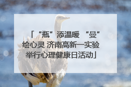 “瓶”添温暖 “曼”绘心灵 济南高新一实验举行心理健康日活动