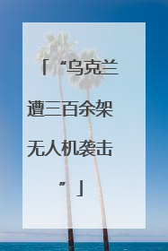 “乌克兰遭三百余架无人机袭击”