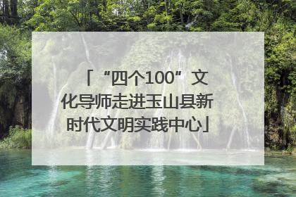 “四个100”文化导师走进玉山县新时代文明实践中心