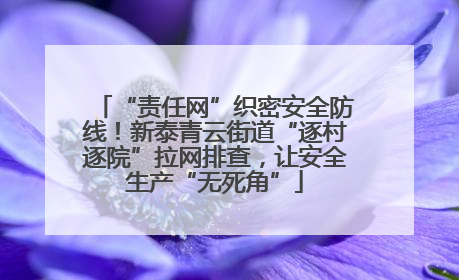 “责任网”织密安全防线！新泰青云街道“逐村逐院”拉网排查，让安全生产“无死角”