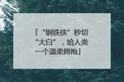 “钢铁侠”秒切“大白”，给人类一个温柔拥抱