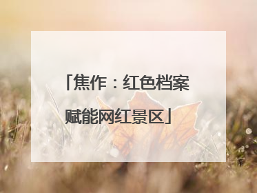 焦作：红色档案赋能网红景区