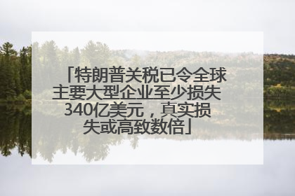 特朗普关税已令全球主要大型企业至少损失340亿美元，真实损失或高致数倍