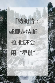 特朗普：或挪走特斯拉 但还会用“星链”