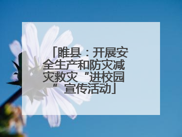 睢县：开展安全生产和防灾减灾救灾“进校园”宣传活动