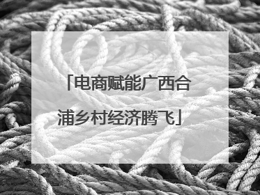 电商赋能广西合浦乡村经济腾飞