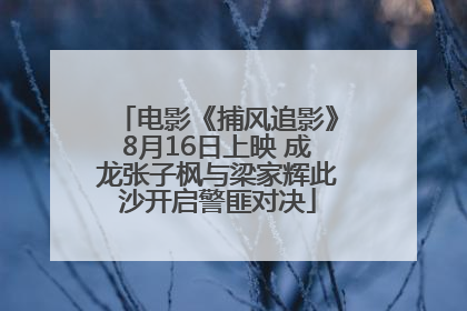 电影《捕风追影》8月16日上映 成龙张子枫与梁家辉此沙开启警匪对决