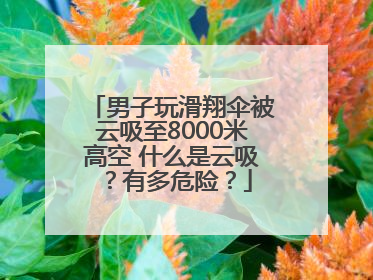 男子玩滑翔伞被云吸至8000米高空 什么是云吸？有多危险？