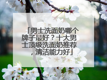 男士洗面奶哪个牌子最好？十大男士顶级洗面奶推荐，清洁能力好