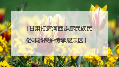 甘肃打造河西走廊民族民俗非遗保护传承展示区