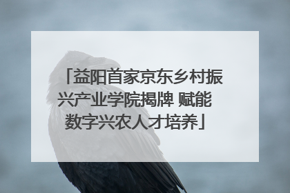 益阳首家京东乡村振兴产业学院揭牌 赋能数字兴农人才培养