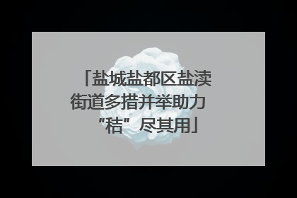 盐城盐都区盐渎街道多措并举助力“秸”尽其用