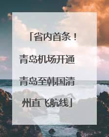 省内首条！青岛机场开通青岛至韩国清州直飞航线