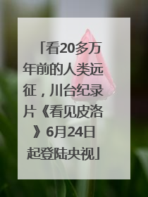 看20多万年前的人类远征，川台纪录片《看见皮洛》6月24日起登陆央视