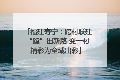 福建寿宁：跨村联建“蹚”出新路 变一村精彩为全域出彩