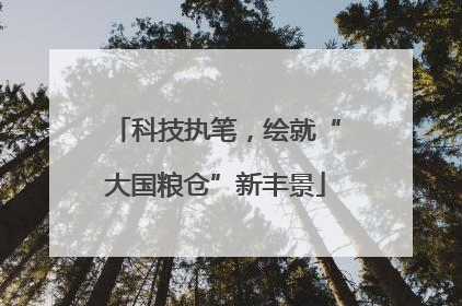 科技执笔，绘就“大国粮仓”新丰景