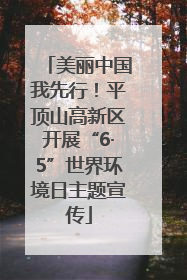 美丽中国我先行！平顶山高新区开展“6·5”世界环境日主题宣传