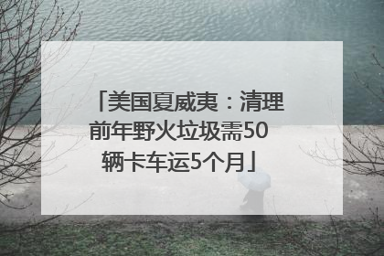 美国夏威夷：清理前年野火垃圾需50辆卡车运5个月