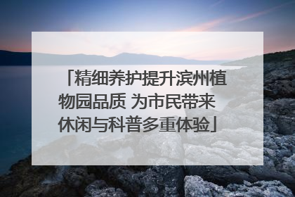 精细养护提升滨州植物园品质 为市民带来休闲与科普多重体验