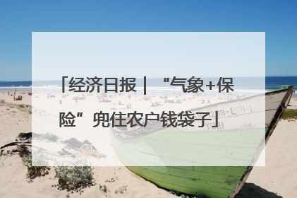 经济日报｜“气象+保险”兜住农户钱袋子