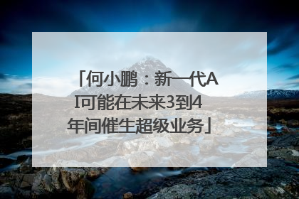 何小鹏：新一代AI可能在未来3到4年间催生超级业务