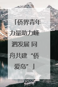 侨界青年力量助力嵊泗发展 同舟共建“侨爱岛”