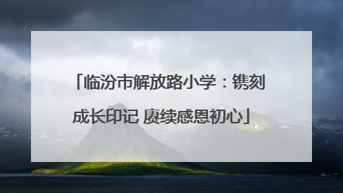 临汾市解放路小学：镌刻成长印记 赓续感恩初心