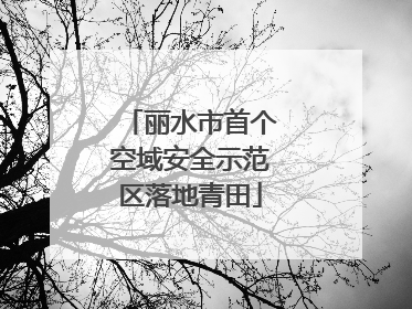 丽水市首个空域安全示范区落地青田