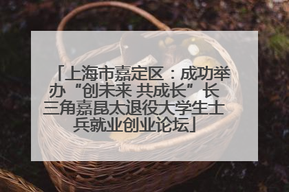 上海市嘉定区：成功举办“创未来 共成长”长三角嘉昆太退役大学生士兵就业创业论坛