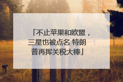 不止苹果和欧盟，三星也被点名 特朗普再挥关税大棒