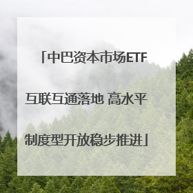 中巴资本市场ETF互联互通落地 高水平制度型开放稳步推进