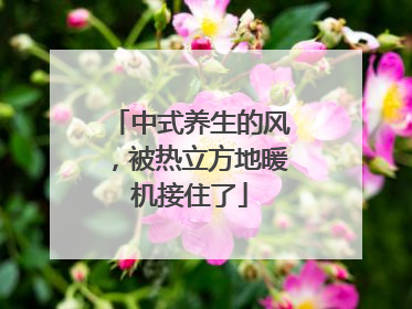 中式养生的风，被热立方地暖机接住了
