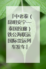 中老泰（昆明安宁—泰国拉廊）铁公海联运国际货运列车发车