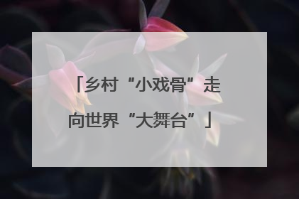 乡村“小戏骨”走向世界“大舞台”