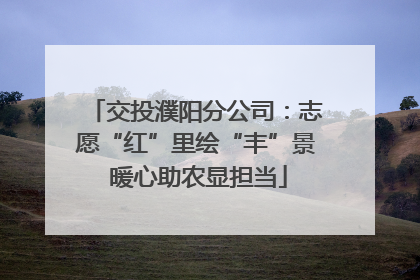 交投濮阳分公司：志愿“红”里绘“丰”景 暖心助农显担当