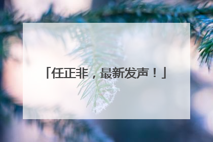 任正非，最新发声！