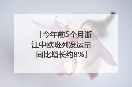 今年前5个月浙江中欧班列发运量同比增长约8%