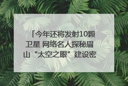 今年还将发射10颗卫星 网络名人探秘眉山“太空之眼”建设密码｜网络名人四川行