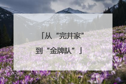 从“完井家”到“金牌队”