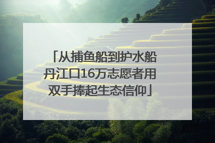 从捕鱼船到护水船 丹江口16万志愿者用双手捧起生态信仰