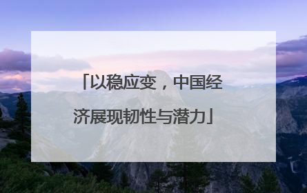以稳应变，中国经济展现韧性与潜力