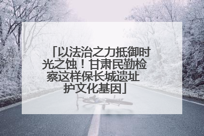 以法治之力抵御时光之蚀！甘肃民勤检察这样保长城遗址 护文化基因