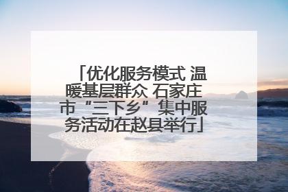 优化服务模式 温暖基层群众 石家庄市“三下乡”集中服务活动在赵县举行