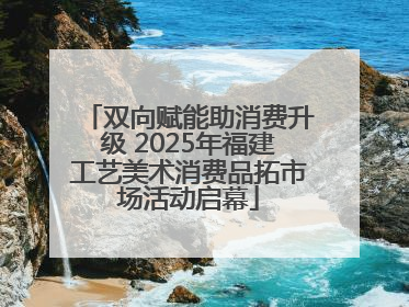 双向赋能助消费升级 2025年福建工艺美术消费品拓市场活动启幕