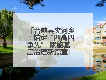 台前县夹河乡：锚定“四高四争先” 赋能基层治理新篇章