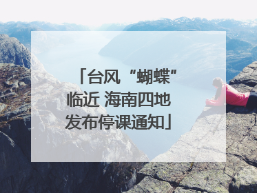 台风“蝴蝶”临近 海南四地发布停课通知