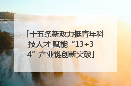 十五条新政力挺青年科技人才 赋能“13+34”产业链创新突破